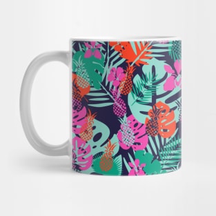 Pineapple with Tropical Leaves Mug